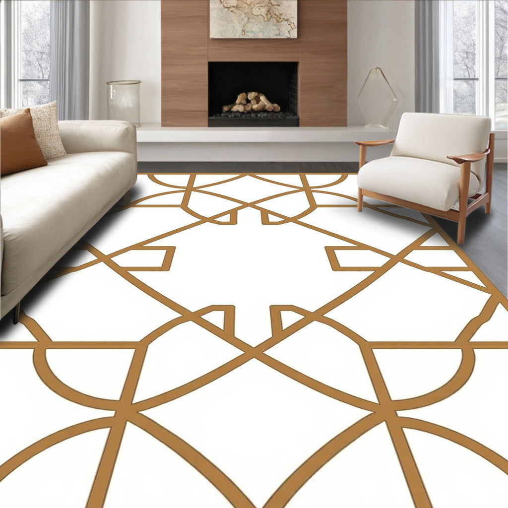 Geometric Arched Diamond Pattern Rug