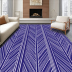 Indigo Chevron Stripe Pattern Rug