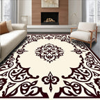 Intricate Scrollwork Filigree Medallion Rug