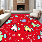 Whimsical Unicorn Starry Pattern Rug
