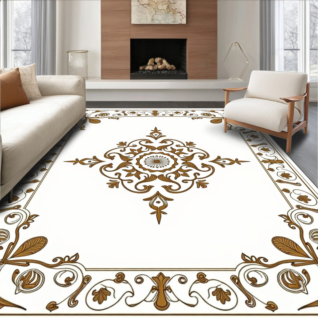 Classic Floral Scrollwork Center Medallion Rug
