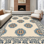 Classic Floral Medallion Border Design Rug