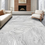 Contour Line Abstract Pattern Rug