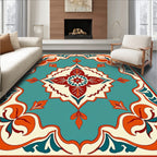 Classic Medallion Floral Border Rug