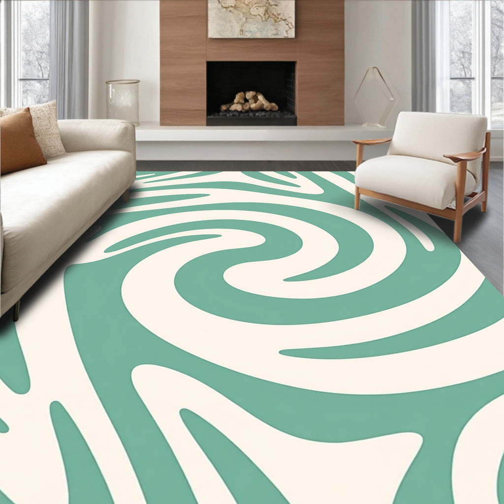Swirling Stripes Bold Design Rug