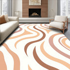 Abstract Earthy Swirl Pattern Rug