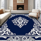 Classic Floral Bordered Medallion Rug