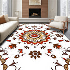 Traditional Mandala Floral Pattern Rug