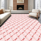 Soft Pink Gemstone Pattern Rug