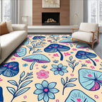 Mushroom Floral Pattern Design Rug
