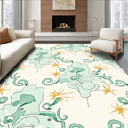 Ethereal Swirls Starbursts Design Rug