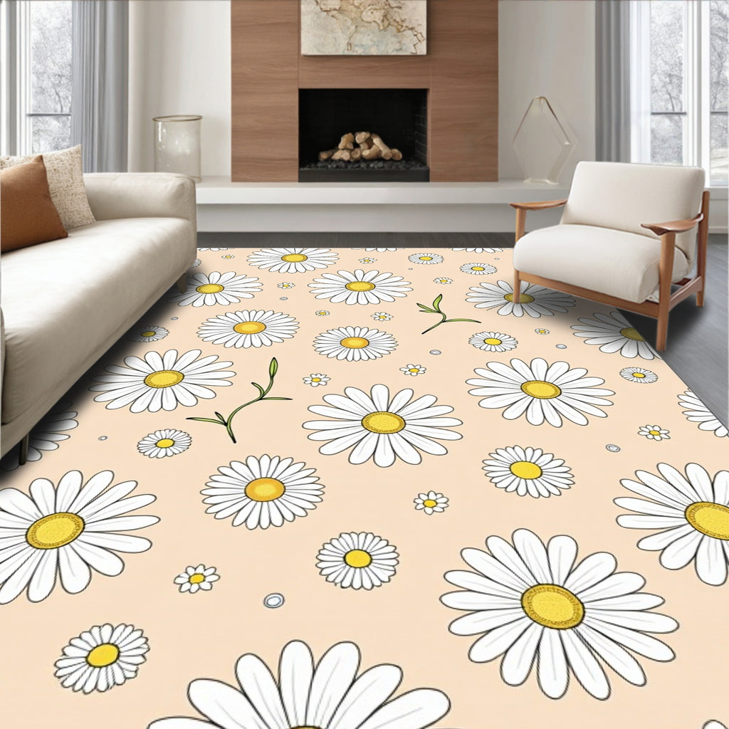 Daisy Flower Pattern Rug