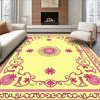 Floral Geometric Patterned Design Rug