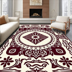 Ornate Tribal Diamond Mandala Rug