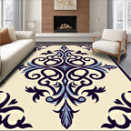 Ornate Floral Scrollwork Design Rug