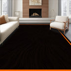 Abstract Swirls Dark Organic Pattern Rug