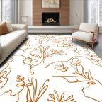 Abstract Botanical Vine Pattern Rug