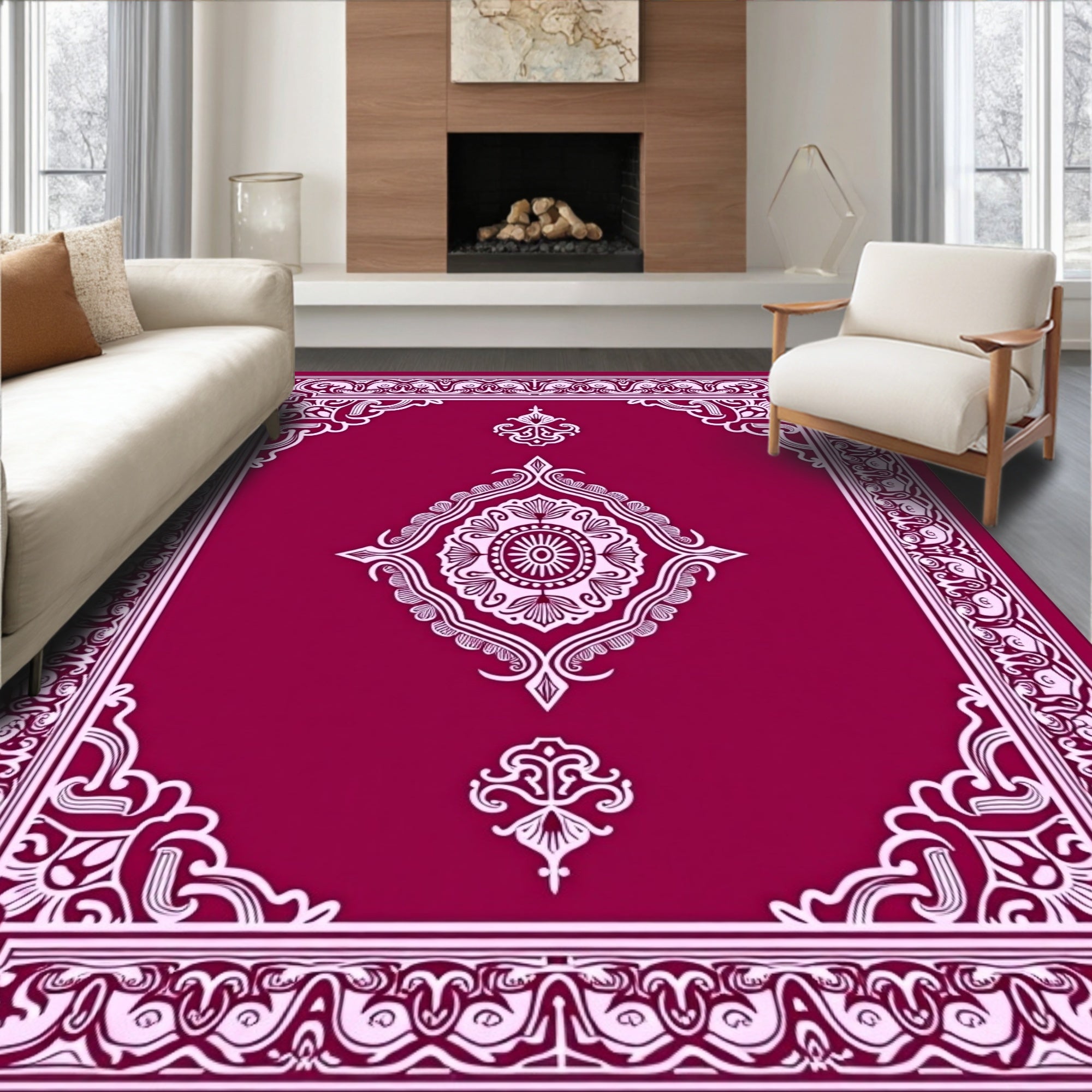 Traditional Intricate Floral Medallion Rug