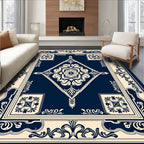 Classic Floral Diamond Centerpiece Rug