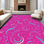 Swirls Curls Abstract Pattern Design Rug