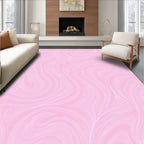 Soft Pink Swirl Art Design Pink Abstract Wave Pattern Rug