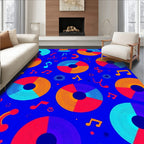 Groovy Vinyl Record Music Pattern Rug