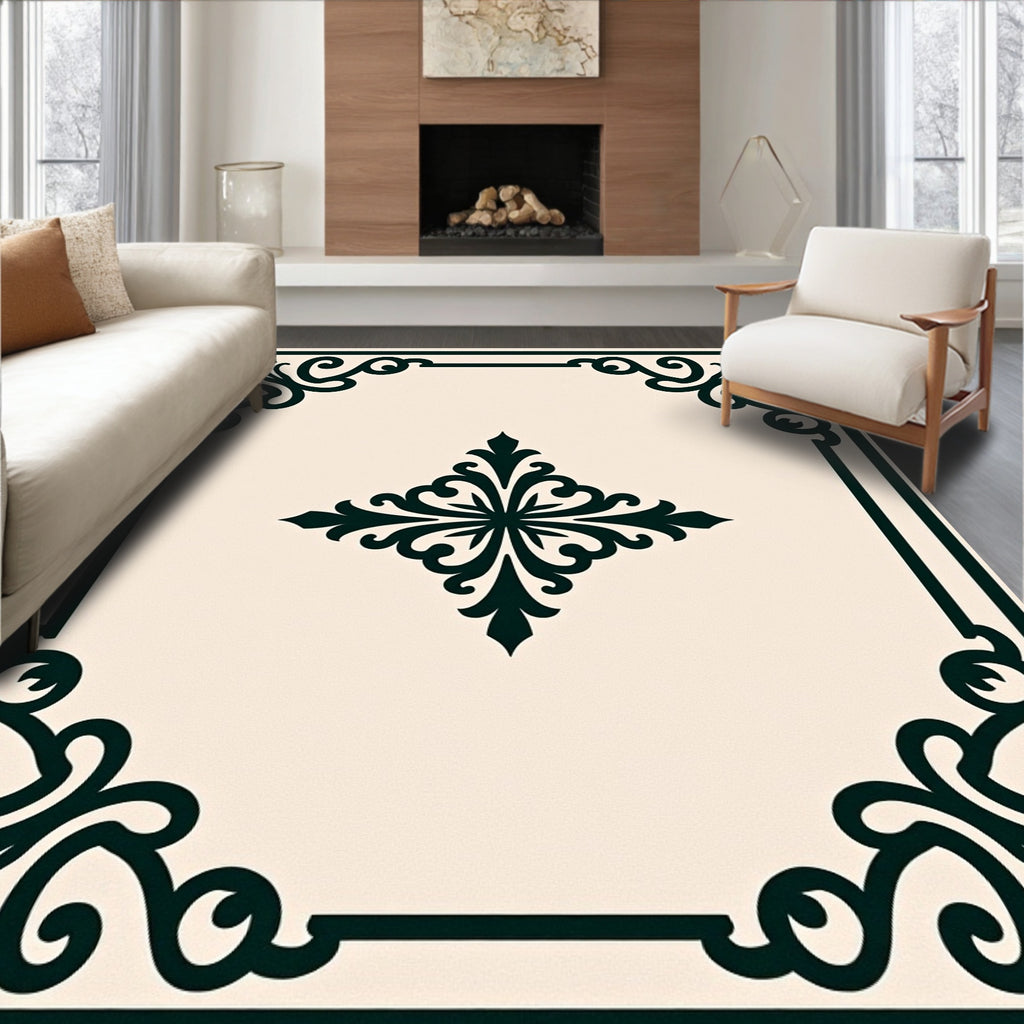 Classic Scrollwork With Center Medallion Rug