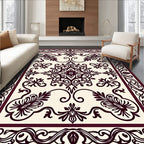 Classic Floral Medallion Border Design Rug