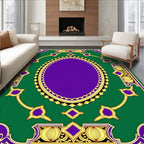 Grand Oval Center Detailed Jewel Rug