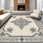 Ornate Floral Medallion Vintage Style Rug
