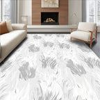 Feather Pattern Natural Texture Rug