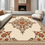 Floral Damask Inspired Geometric Design Rug
