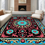 Bold Floral Medallion Pattern Rug