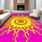 Vibrant Sunburst Mandala Rug