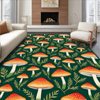 Mushroom Forest Pattern Design Rug
