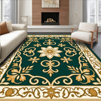 Ornate Floral Scroll Pattern Rug