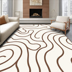 Organic Swirls Brown Cream Rug