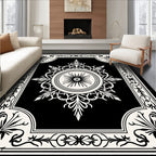 Classic Scrollwork Starburst Pattern Rug