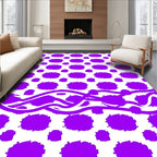 Purple Textured Cloud Pattern Rug