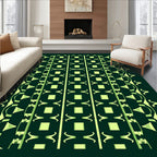 Geometric Lattice Patterned Rug