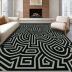 Abstract Maze Geometric Pattern Rug