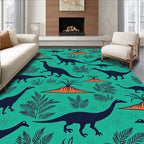 Dinosaur Botanical Pattern Rug