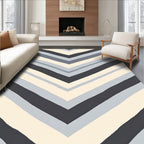 Chevron Stripes In Neutral Palette Rug