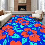 Vivid Floral Pattern Rug