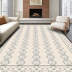 Creamy Diamond Vertical Pattern Rug