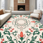 Art Nouveau Floral Vines Pattern Rug