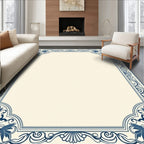 Floral Scrollwork Border Design Rug
