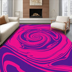 Vibrant Pink Purple Swirl Pattern Rug