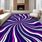 Vibrant Swirl Pink White Blue Rug