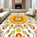 Sunny Floral Mandala Pattern Rug